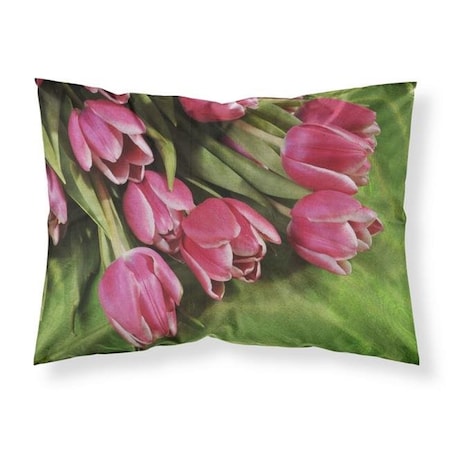 Carolines Treasures APH5048PILLOWCASE Pink Tulips Fabric Standard Pillowcase